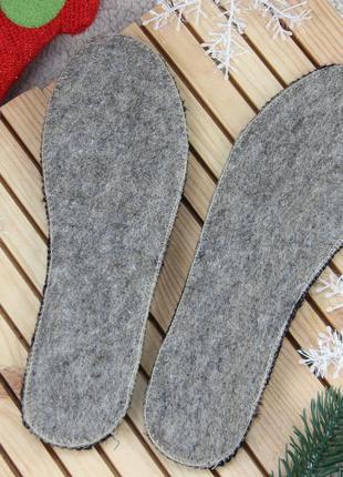 Стельки зимние для обуви из меха цигейка на войлоке 36 р. 22.5 см4 фото