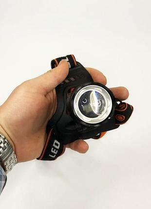 Налобный фонарь с 2 аккумуляторами и 3 режимами работы / водонепроницаемый фонарик на голову bl-2189 t6 с8 фото
