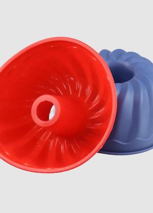 Форма силіконова кекс великий хвилястий діаметр 23