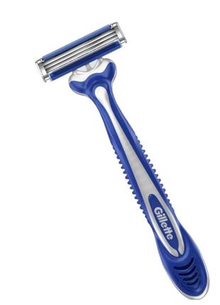 Одноразовый станок gillette blue 3 с тремя лезвиями из японской стали4 фото