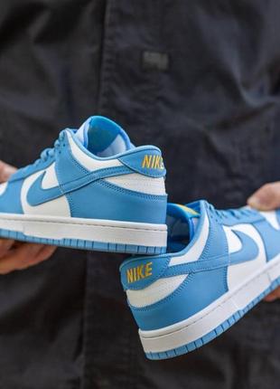 Женские кроссовки nike sb dunk low white blue5 фото