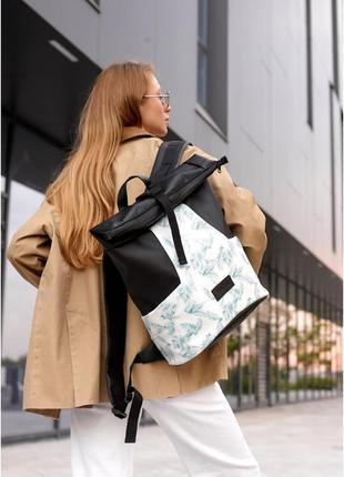 Жіночий рюкзак ролл sambag rolltop x з принтом palm2 фото