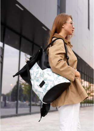 Жіночий рюкзак ролл sambag rolltop x з принтом palm3 фото