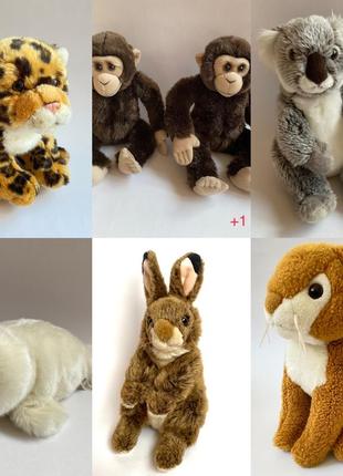 Колекційні м'які іграшки сова вовк панда заєць коала леопард