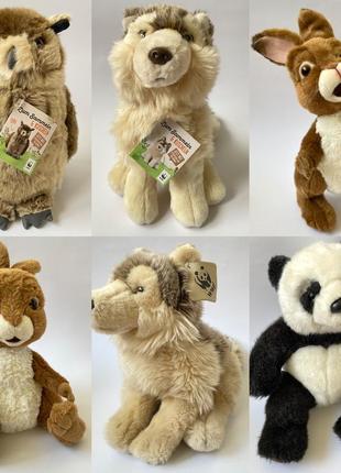Коллекционные мягкие игрушки сова волк панда заяц коала леопард2 фото