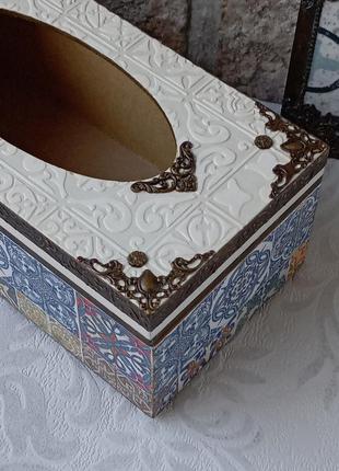 Стильная и яркая салфетница "азулежу"