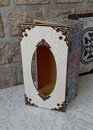 Стильная и яркая салфетница "азулежу"