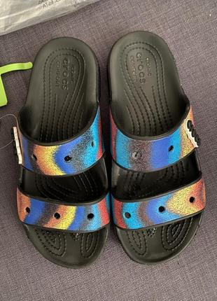 Crocs tie-dye sandal шлепанцы женские крокс оригинал w7 37-38