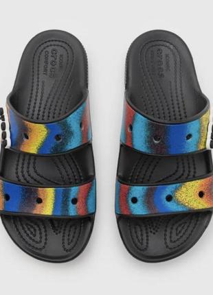 Crocs tie-dye sandal шльопанці жіночі крокс оригінал w7 37-389 фото