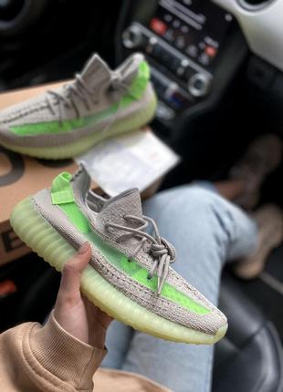 Женские летние кроссовки адидас изи 350 adidas yeezy boost 350 grey green кросівки адідас ізі 350 сірі9 фото