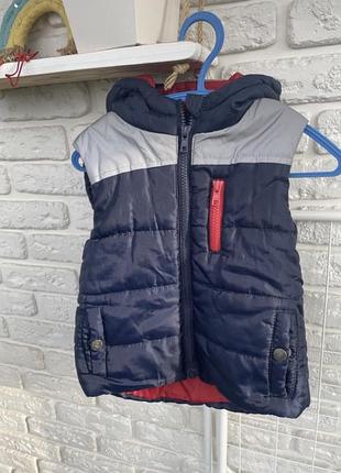 Жилетка lupilu 98 см 3 года + рубашки в клетку теплые
