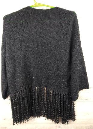 Чорний ошатний кардиган светр, джемпер кофта накидка2 фото