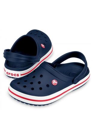 Тапки crocs 25,5 - 26 см темно сіні1 фото