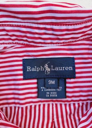Рубашка ralph lauren 6-9 месяцев рубашка с длинными рукавами2 фото