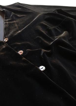 Блуза чорна велюрова оксамитова6 фото