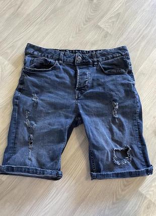 Шорты джинсовые 32 размер zara hm denim