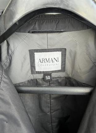 Пальто тренч утепленный мужской armani 504 фото