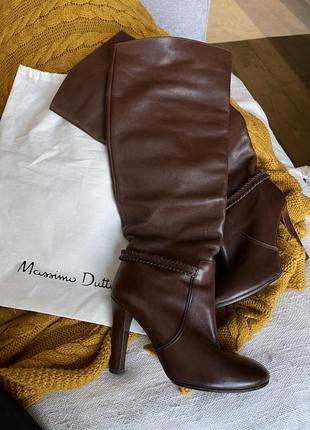 Massimo dutti кожаные сапоги