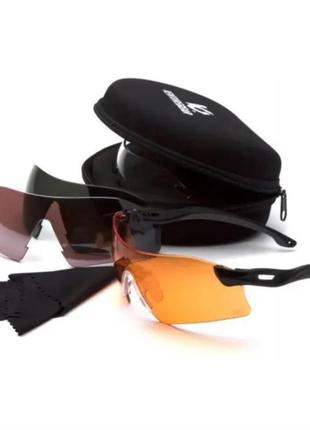 Очки защитные с сменными линзами venture gear tactical drop zone anti-fog