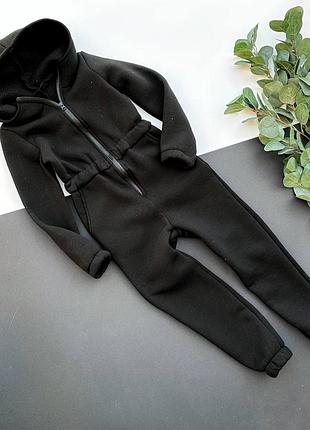 Ромпер теплий (чорний) 116-146см