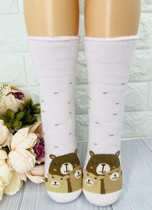 Махрові зимні шкарпетки для дівчинки якісні турецькі2 фото