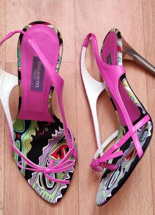 Emilio pucci босоножки шелк, кожа размер 37