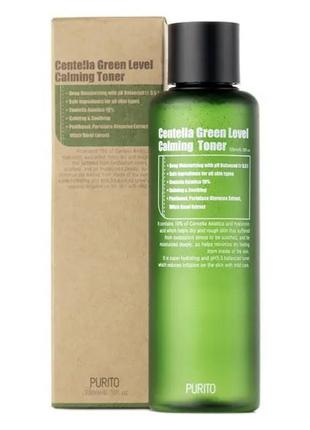 Успокаивающий тонер на основе центеллы purito centella green level calming toner 200 ml1 фото