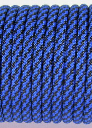 Паракорд spiral black&blue paracord 550 (1 метр) нейлоновый шнур