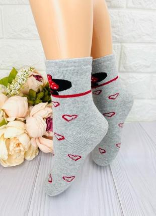 Махрові шкарпетки для дівчинки зимові якісні турецькі2 фото