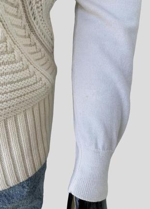 Шерстяной свитер с высоким воротником под горло karen millen / massimo dutti из мериносовой шерсти крупной вязки5 фото
