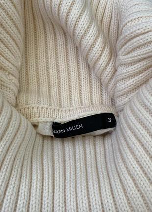 Шерстяной свитер с высоким воротником под горло karen millen / massimo dutti из мериносовой шерсти крупной вязки6 фото