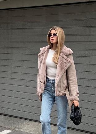 Замшевая дубленка8 фото