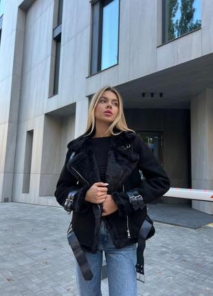 Замшевая дубленка9 фото