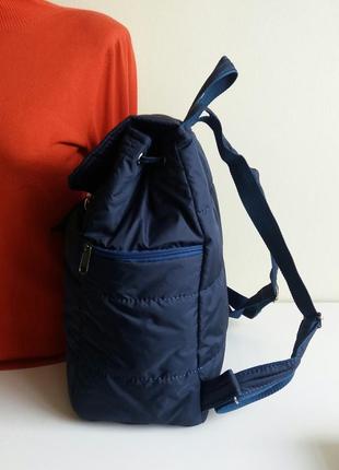 Рюкзак з клапаном дутик жіночий демі м'який легкий зручний чорний тканинний з кишенями україна7 фото