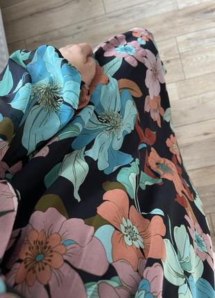Платье шифоновое в цветочный принт zara3 фото