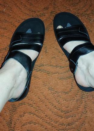 Шкіряні чоловічі сандалі-шльопанці трансформери5 фото