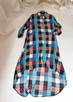 Платье рубашка штапель 100% натуральная легусенькая ткань , разные размеры и расцветки . замеры*** 21 фото