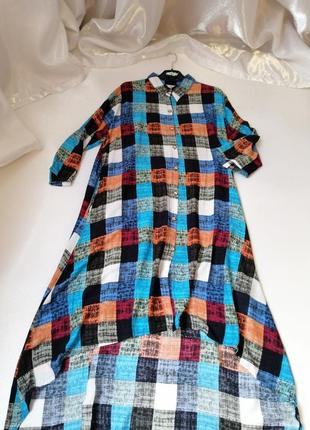 Платье рубашка штапель 100% натуральная легусенькая ткань , разные размеры и расцветки . замеры*** 22 фото