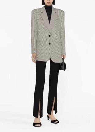 Sandro max mara ganni жакет из мужского плеча гусиная лапка оверсайз шерсть коттон хлопок шерсть пиджак