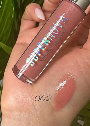 Блеск для губ topface "supernova volume" pt209 No002 глянцевый увлажняющий с эффектом увеличения губ