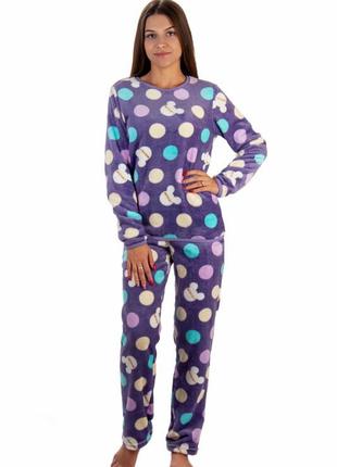 5цветов🌈тёплая махровая пижама звезды, котики, леопардовая, сиреневая, мягкая женская пижама велсофт, теплая махровая пижама5 фото