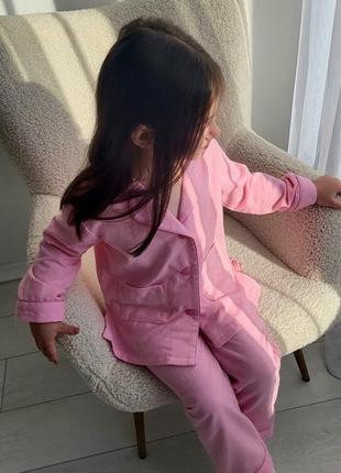 Пижама теплая фланелевая для девочки в стиле барби2 фото