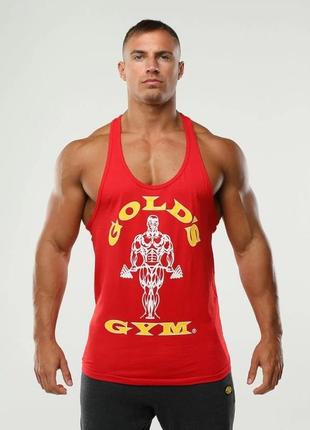 Майка/борцовка спортивная golds gym muscle joe stringer vest - red