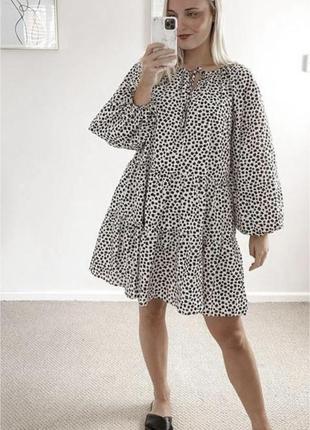 Отличное хлопковое платье “зефирка” от h&m