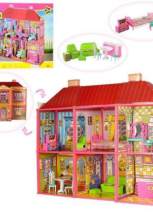 Кукольный домик joy toy 6983 my lovely villa двухэтажный с мебелью