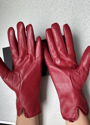 Женские кожаные перчатки осень/зима р.m4 фото