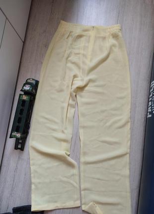 Штаны жёлтые полупрозрачные брюки женские