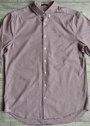 Сорочка\рубашка gant tech prep regular fit oxford gingham shirt2 фото