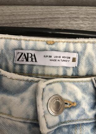 Джинси мом бойфренди на високій посадці вільного крою zara3 фото