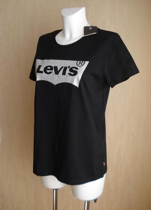 Levi's, новая футболка с логотипом, оригинал, р.м6 фото